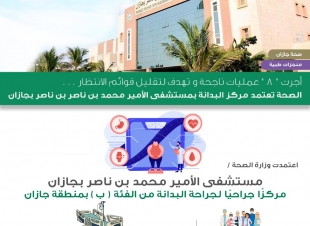 الصحة تعتمد مركز البدانه بمستشفى الامير محمد بن ناصر بن ناصر بجازان