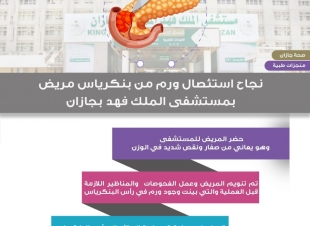 نجاح عملية استئصال ورم في البنكرياس لمريض بمستشفى الملك فهد بجازان