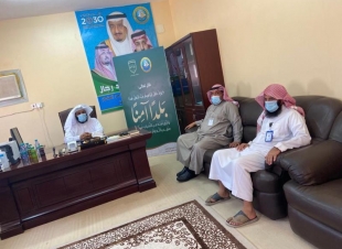 مدير عام فرع هيئة الحدود الشمالية المكلف يقوم بجولة تفقدية على هيئة العويقيلة  