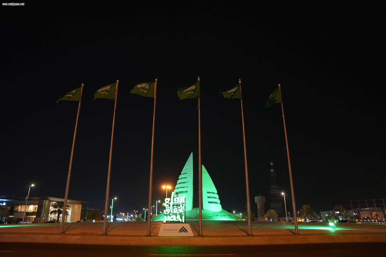 أمانة جازان .. 50 مجسماً جمالياً يزين مدينة جيزان في احتفالية يوم الوطن الـ91 للمملكة 