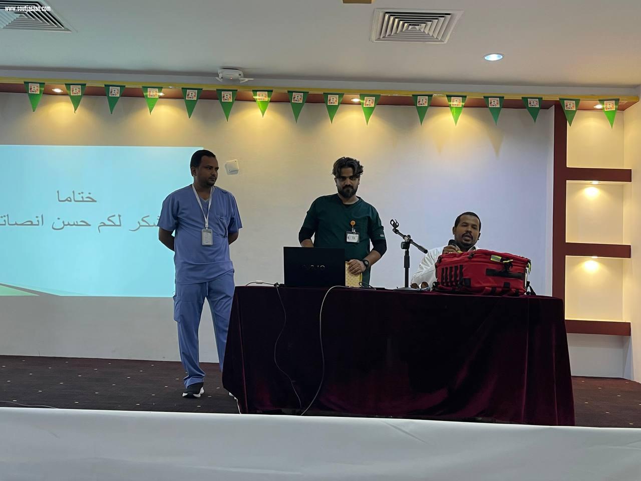 بالتعاون مع الكلية التقنية بالعارضة مستشفى العارضة العام يقيم محاضرة توعوية عن دور الرعاية المنزلية في خدمة المجتمع