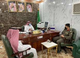 الشهراني يستقبل  مدير شرطة العيدابي 